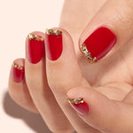 Indisponible - Duo sapin – Vernis Red Velvet & Paillettes Gold