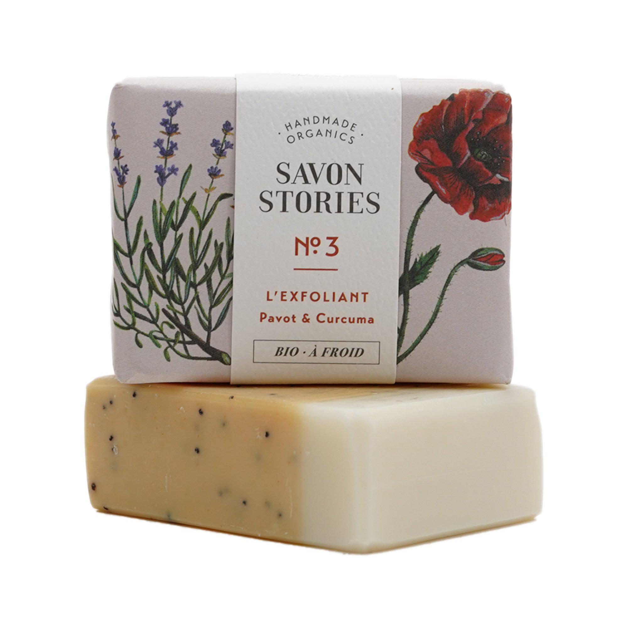 Savon N°3 L’Exfoliant Pavot Curcuma Soap N°3 The Poppy Turmeric Exfoliant - Savon Stories