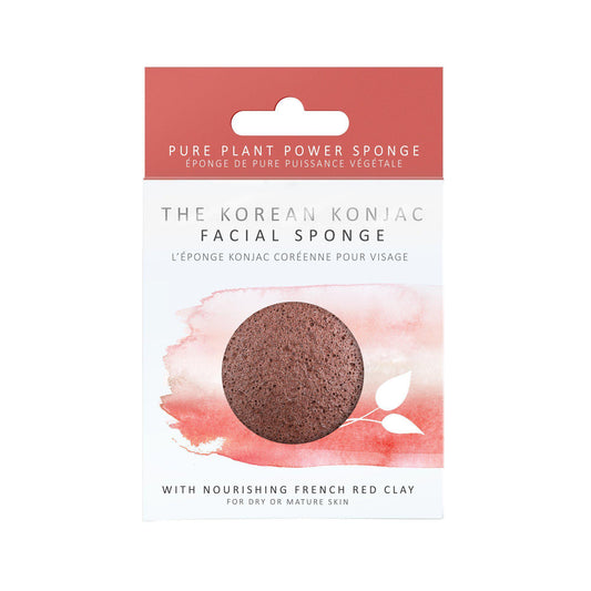 Konjac Sponge Co Konjac-Schwamm aus roter Tonerde